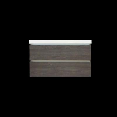 Onderkast Trendline Met Greeplijst Aluminium 100x47x52 cm Silver Oak Sanilux