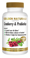 Golden Naturals Cranberry & probiotica 180 Vegetarische capsules