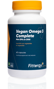 Omega 3 Vegan 150 mg DHA 75 mg EPA (60 gelcapsules) - Fittergy