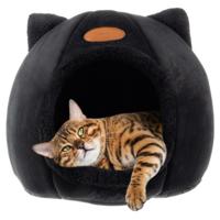 Purlov kattenmand/bed/huisje - zwart - 36 x 33 cm - lig/slaap huisje Purlov kattenmand/bed/huisje - zwart - 36 x 33 cm - lig/slaap huisje