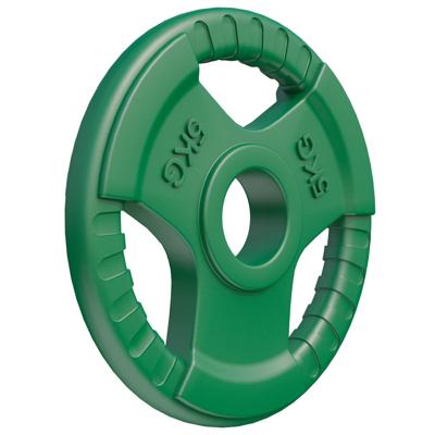 Olympische halterschijf 5 kg Gripper Gietijzer Rubber Coating - 50/51 mm