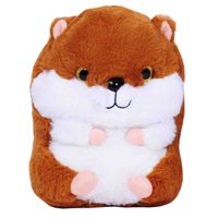 Pluche speelgoed knuffeldier Bruine hamster van 19 cm - thumbnail