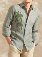 Cotton Hawaii Resort Casual Long Sleeve Shirt - thumbnail