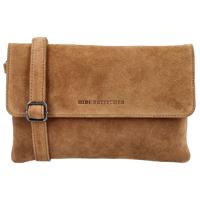 Hide & Stitches Suède Clutch/Schoudertas Brazos Camel