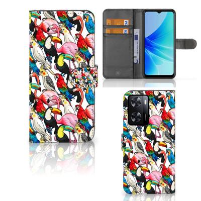 PPO A57 | A57s | A77 4G | Telefoonhoesje | Met pasjeshouder | Birds
