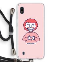 Hartje: Samsung Galaxy A10 Transparant Hoesje met koord