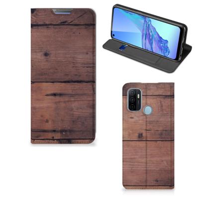 OPPO A53 | A53s Book | Wallet Case | Old Wood