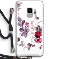 Mooie bloemen: Samsung Galaxy S9 Transparant Hoesje met koord