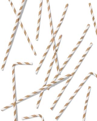 HEMA Papieren Rietjes Goud - 20 Stuks