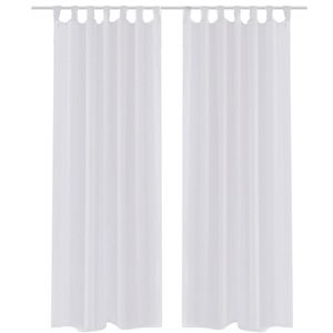 VidaXL Gordijn wit 140x175 cm (2 stuks)