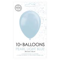 Globos Ballonnen pearl lichtblauw 30cm, 10st.