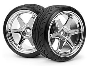 Mounted super drift tyre (a type) on te37 wheel chrome