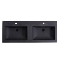 Wastafel Quartz Classic 120 cm Dubbelbak met 2 kraangaten