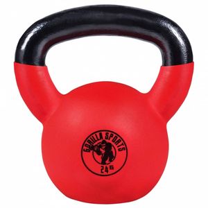 Gorilla Sports Kettlebell - Gietijzer (rubber coating) - 24 kg