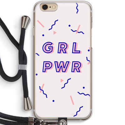 GRL PWR: iPhone 6 / 6S Transparant Hoesje met koord