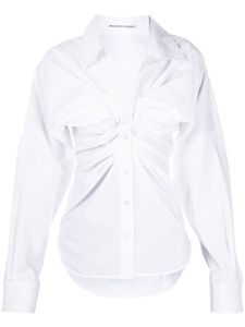 Alexander Wang chemise froncée à détail noué - Blanc