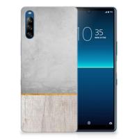 Sony Xperia L4 | Bumper Hoesje | Wood Concrete Sony Xperia L4 | Bumper Hoesje | Wood Concrete