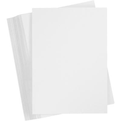 Creativ Company Gekleurd karton, a4, vel 210x297 mm, 180 gr, wit, 100 vel/ 1 doos