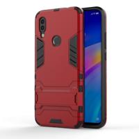 Schokbestendige PC + TPU Case voor Xiaomi Redmi 7 met houder (rood)