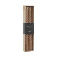 Countryfield dinerkaarsen Twirly beige