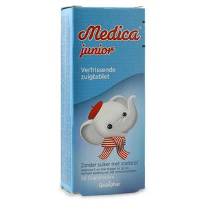 Medica Junior Suikervrij bij Keelpijn 30 Zuigtabletten