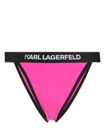 Karl Lagerfeld bas de bikini à bande logo - Rose