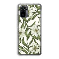 Wit bloemenpatroon: Xiaomi Redmi Note 10 Pro Transparant Hoesje