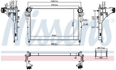 Intercooler, inlaatluchtkoeler 961570