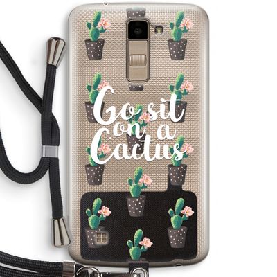 Cactus quote: LG K10 (2016) Transparant Hoesje met koord