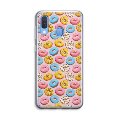 Pink donuts: Samsung Galaxy A40 Transparant Hoesje