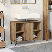 Badkamerkast met plank artisanaal eikenkleurig 80 x 33 x 60 cm