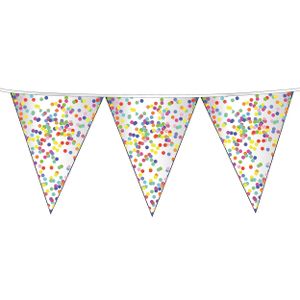Haza Witbaard Vlaggenlijn confetti, 6mtr.