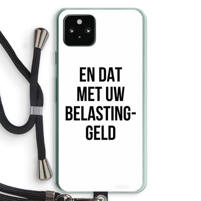 Belastinggeld: Pixel 5a 5G Transparant Hoesje met koord