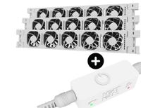 Heatfan 5 - radiatorventilator trio - wit + touch sensor