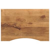Bureaublad met ronding 90x60x2,5 cm massief ruw mangohout