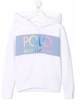 POLO RALPH LAUREN KIDS hoodie à logo imprimé - Blanc