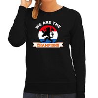 Zwarte sweater / trui Holland / Nederland supporter we are the champions EK/ WK voor dames - thumbnail