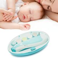 6 in 1 baby nagel Clipper trimmer manicure elektrische slijp apparaat gereedschapsset (blauw)