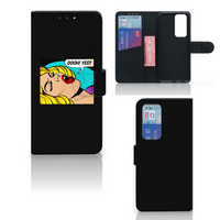 OPPO Find X3 Neo 5G Wallet Case met Pasjes Popart Oh Yes