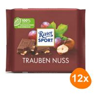 Ritter Sport - Rozijn Hazelnoot - 12x 100g