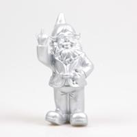 Stoobz Polystone Beeld Kabouter F*ck You Zilver 20cm - thumbnail