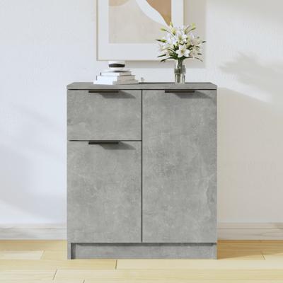Dressoir 60x30x70 cm bewerkt hout betongrijs
