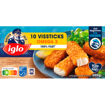 Iglo Vissticks Omega 3 10 Stuks 300 g bij Jumbo