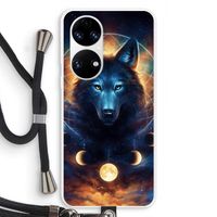 Wolf Dreamcatcher: Huawei P50 Transparant Hoesje met koord