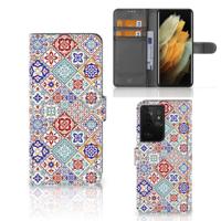 Samsung Galaxy S21 Ultra | Bookcase | Tiles Color