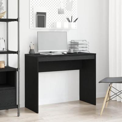 Bureau 90x40x72 cm spaanplaat zwart eikenkleurig
