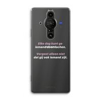 gij zijt ook iemand: Sony Xperia Pro-I Transparant Hoesje