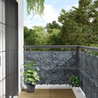 VidaXL Balkonscherm steenpatroon 600x90 cm pvc grijs