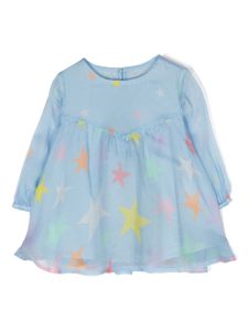 Stella McCartney Kids blouse à étoiles imprimées - Bleu