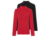 esmara 2 dames coltruien (L (44/46), Zwart/rood)
